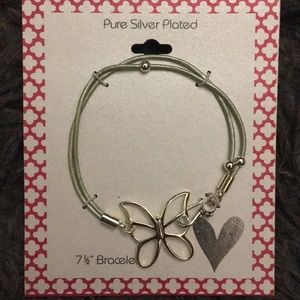 Pure Silver Butterfly Bracelet